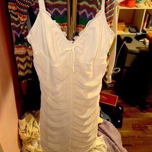 White mini dress